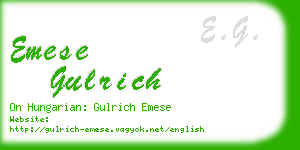 emese gulrich business card